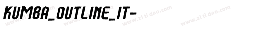 Kumba_Outline_It字体转换
