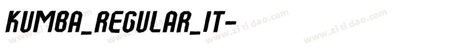 Kumba_Regular_It字体转换