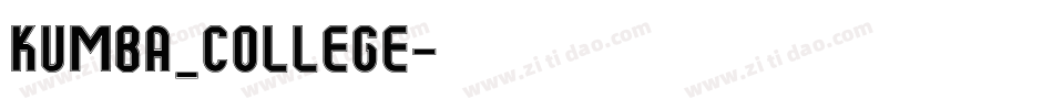 Kumba_College字体转换