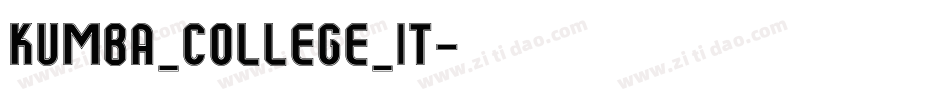 Kumba_College_It字体转换