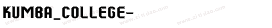 Kumba_College字体转换