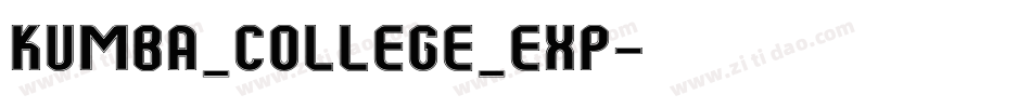 Kumba_College_Exp字体转换