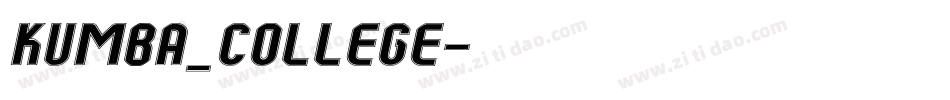Kumba_College字体转换