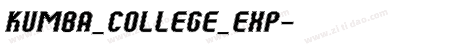 Kumba_College_Exp字体转换