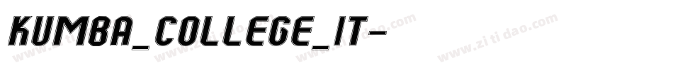 Kumba_College_It字体转换