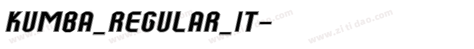 Kumba_Regular_It字体转换