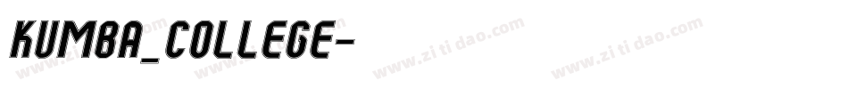 Kumba_College字体转换