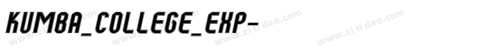 Kumba_College_Exp字体转换