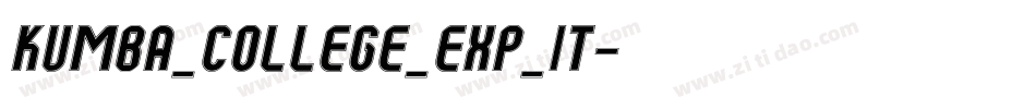 Kumba_College_Exp_It字体转换