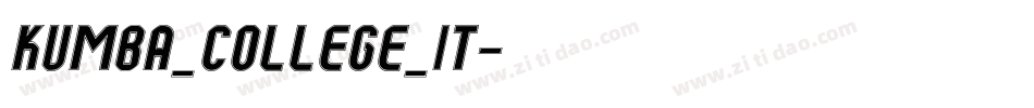 Kumba_College_It字体转换