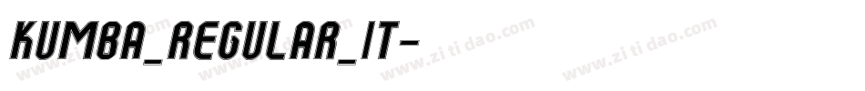 Kumba_Regular_It字体转换