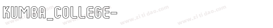 Kumba_College字体转换