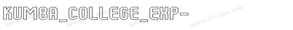 Kumba_College_Exp字体转换