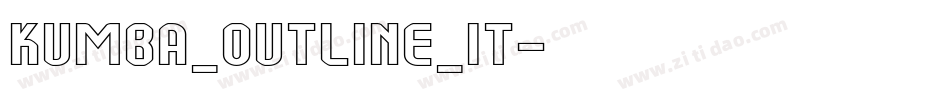 Kumba_Outline_It字体转换