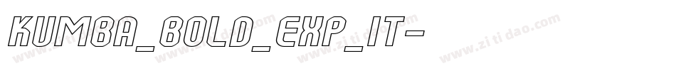 Kumba_Bold_Exp_It字体转换