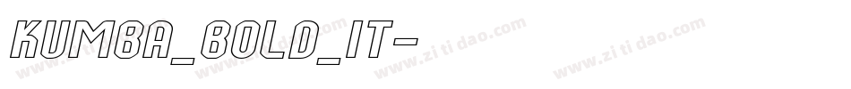 Kumba_Bold_It字体转换