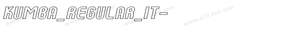 Kumba_Regular_It字体转换