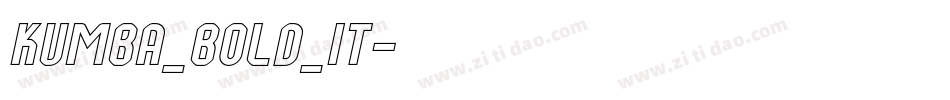 Kumba_Bold_It字体转换