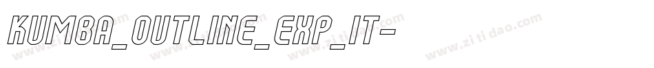 Kumba_Outline_Exp_It字体转换