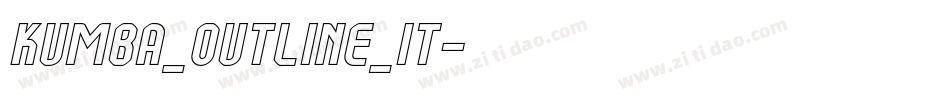 Kumba_Outline_It字体转换