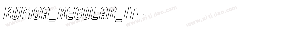 Kumba_Regular_It字体转换