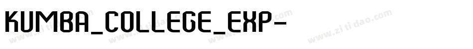 Kumba_College_Exp字体转换