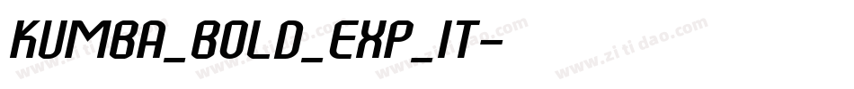 Kumba_Bold_Exp_It字体转换