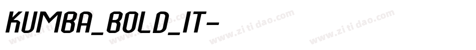 Kumba_Bold_It字体转换