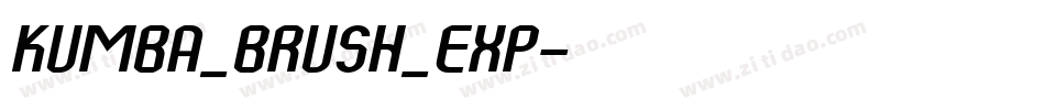 Kumba_Brush_Exp字体转换