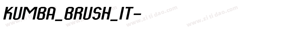 Kumba_Brush_It字体转换