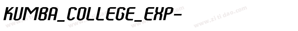 Kumba_College_Exp字体转换