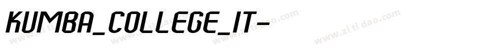 Kumba_College_It字体转换