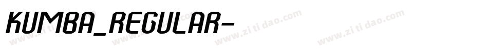 Kumba_Regular字体转换