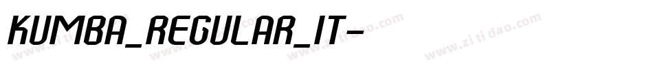 Kumba_Regular_It字体转换