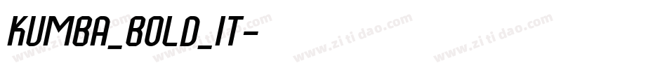 Kumba_Bold_It字体转换