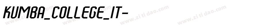 Kumba_College_It字体转换
