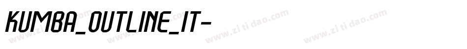 Kumba_Outline_It字体转换