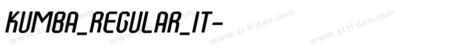 Kumba_Regular_It字体转换