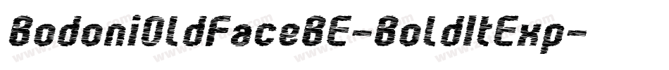 BodoniOldFaceBE-BoldItExp字体转换