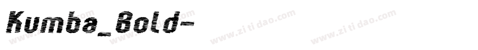 Kumba_Bold字体转换
