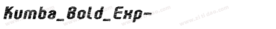 Kumba_Bold_Exp字体转换