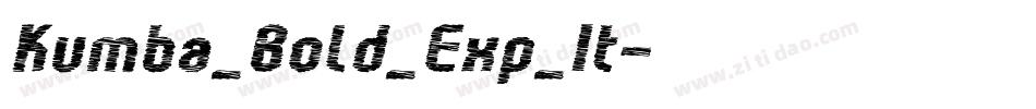 Kumba_Bold_Exp_It字体转换