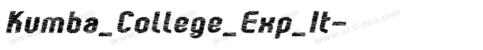 Kumba_College_Exp_It字体转换