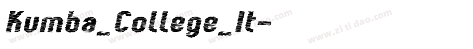 Kumba_College_It字体转换