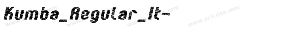 Kumba_Regular_It字体转换