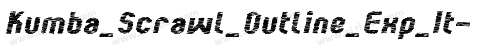 Kumba_Scrawl_Outline_Exp_It字体转换