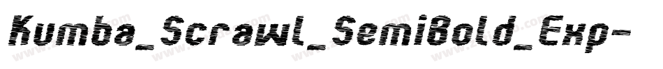Kumba_Scrawl_SemiBold_Exp字体转换