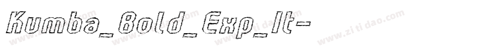 Kumba_Bold_Exp_It字体转换