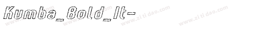 Kumba_Bold_It字体转换