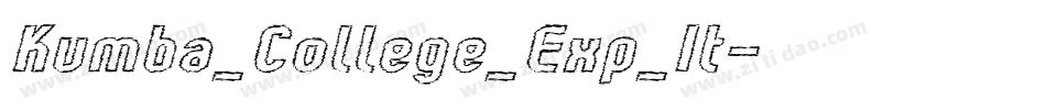 Kumba_College_Exp_It字体转换